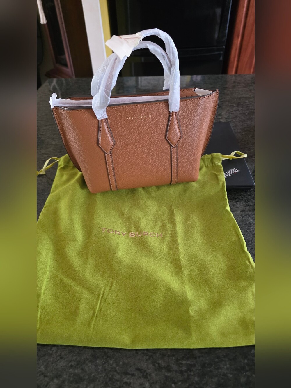 Tory Burch Tan Leather Mini Tote - Classic Women's Handbag